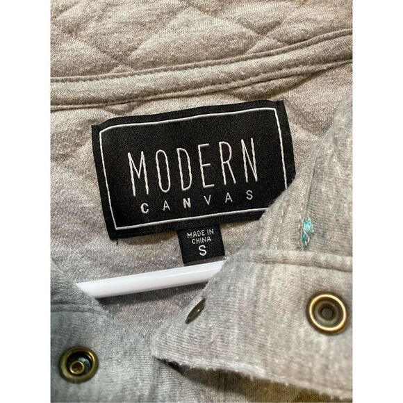 Modern Canvas Quilted‎ 1/4 Button Jacket - Picture 3 of 6